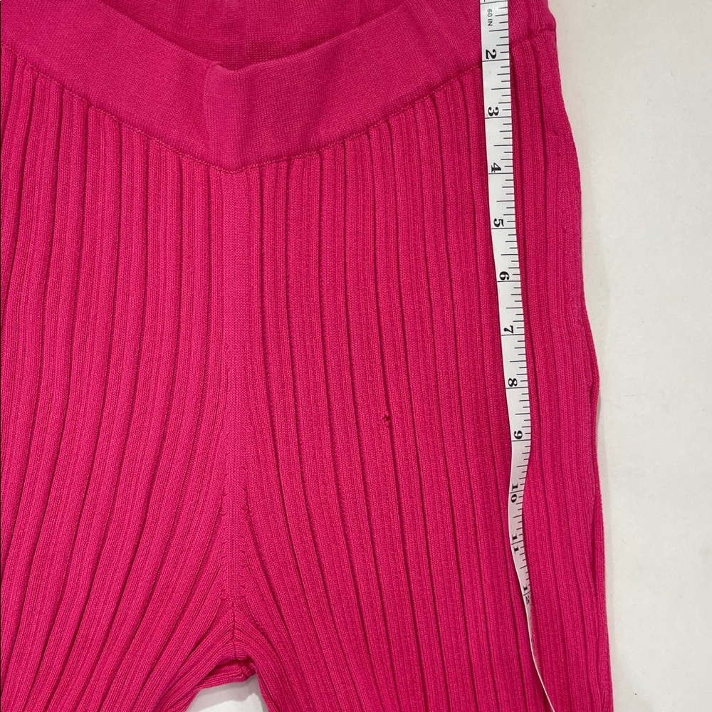 Adam Lippes x RTR High Waisted Ribbed Pants in Barbie Pink, M - Picture 12 of 12